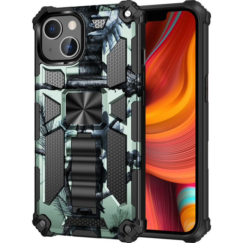 iPhone 13 Camouflage Case Irrotettava jalusta