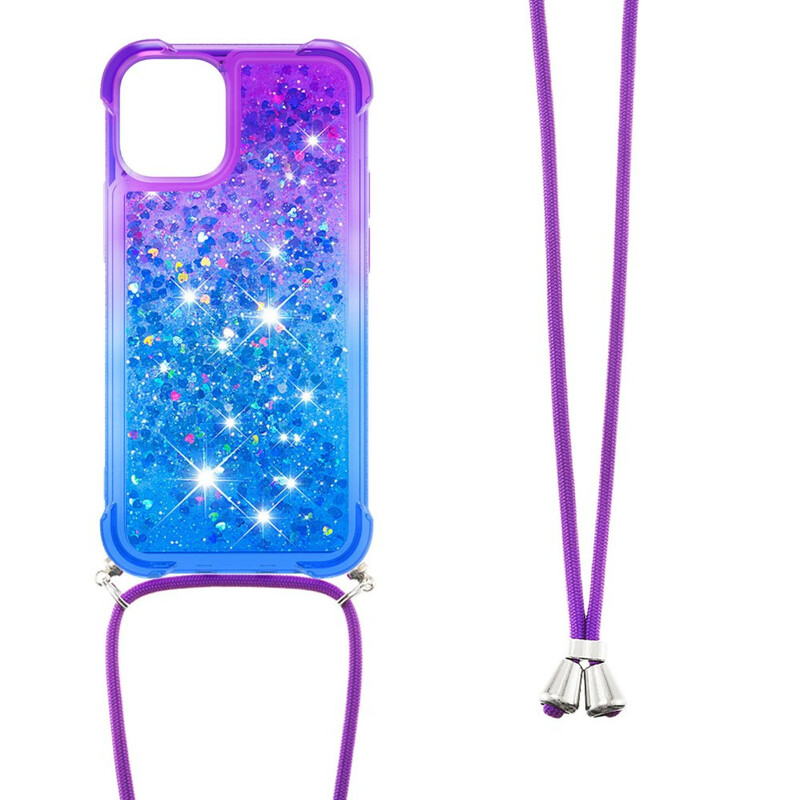 iPhone 13 Silikoni Glitter & String Case