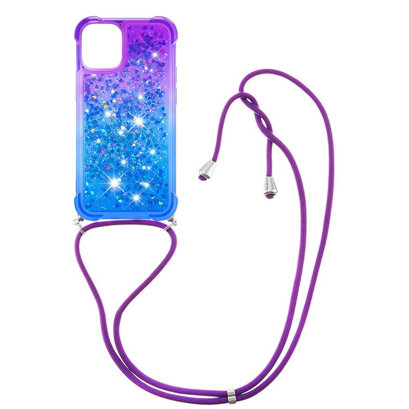 iPhone 13 Silikoni Glitter & String Case