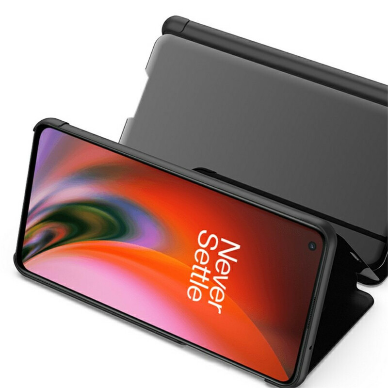 Näytä kansi OnePlus Nord 2 5G peili ja keinonahkainen nahka