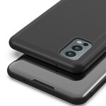 Näytä kansi OnePlus Nord 2 5G peili ja keinonahkainen nahka