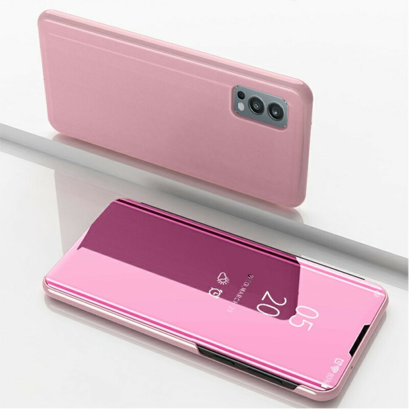 Näytä kansi OnePlus Nord 2 5G peili ja keinonahkainen nahka