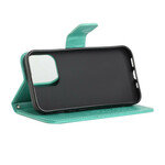 Kotelo iPhone 13 puu ja pöllöt, jossa kaulanauha