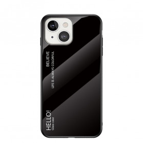 iPhone 13 kotelo karkaistu lasi Hello