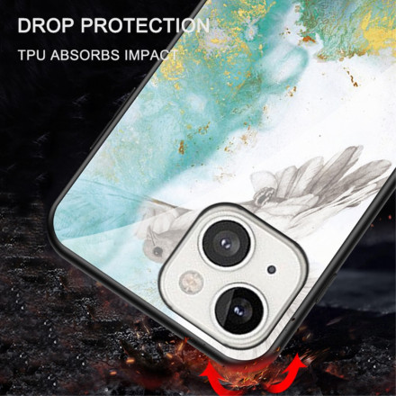 iPhone 13 kotelo marmorin värit karkaistu lasi