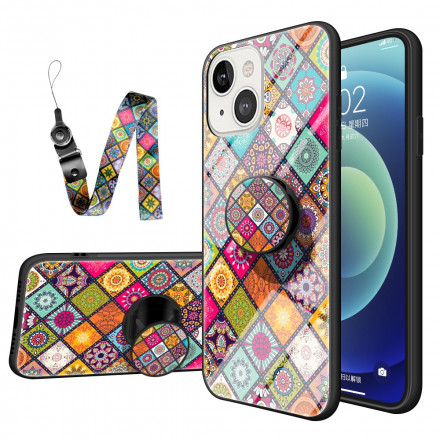 iPhone 13 magneettinen Patchwork-kotelo