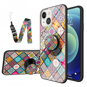 iPhone 13 magneettinen Patchwork-kotelo