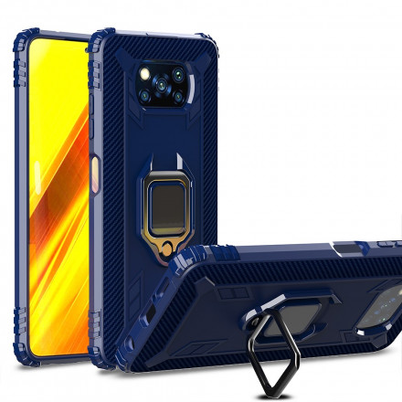 Poco X3 / X3 Pro / X3 NFC rengas ja hiilikuitukotelo