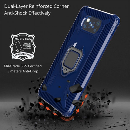 Poco X3 / X3 Pro / X3 NFC rengas ja hiilikuitukotelo