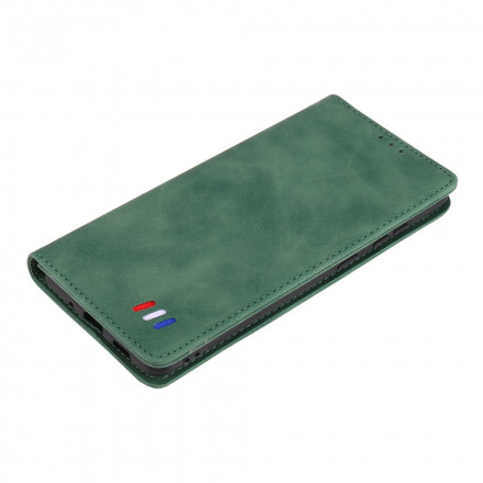 Flip Cover iPhone 13 Style Nahka Tricolour