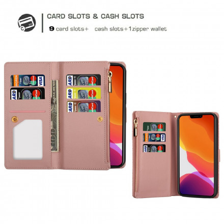 Kotelo iPhone 13 Glitter lompakko vetoketju