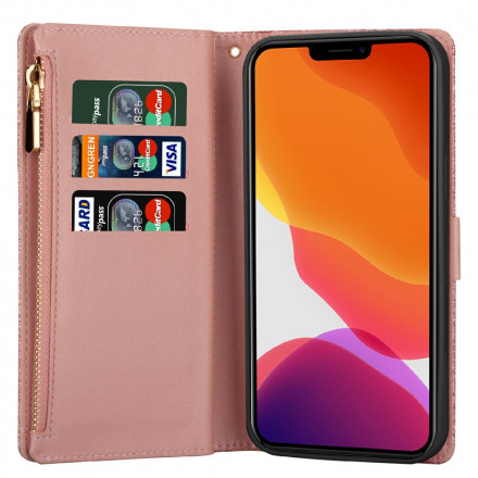 Kotelo iPhone 13 Glitter lompakko vetoketju