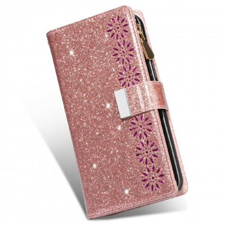 Kotelo iPhone 13 Glitter lompakko vetoketju