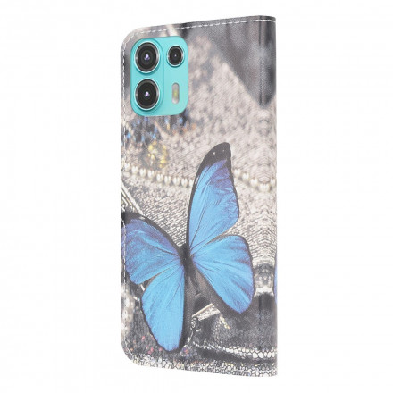 Kotelo Motorola Edge 20 Lite Butterfly Blue