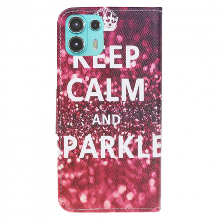 Kotelo Motorola Edge 20 Lite Keep Calm and Sparkle (Pysy rauhallisena ja loista)