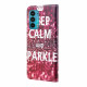 Kotelo Motorola Edge 20 Keep Calm and Sparkle (Pysy rauhallisena ja loista)