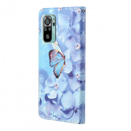 Xiaomi Redmi 10 Diamond Butterfly hihna tapauksessa