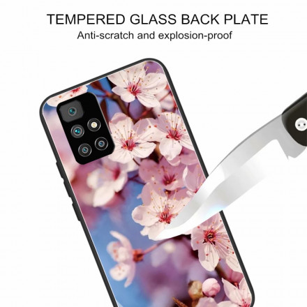 Xiaomi Redmi 10 karkaistu lasi tapauksessa realistinen kukkia