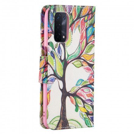 Kotelo Oppo A54 5G / A74 5G värillinen puu