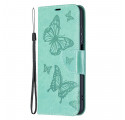 Xiaomi Redmi 10 Butterfly painettu hihna tapauksessa
