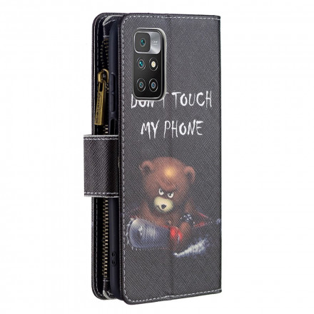 Xiaomi Redmi 10 vetoketjullinen tasku Bear Case