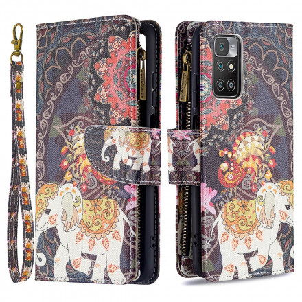 Xiaomi Redmi 10 Elefantti vetoketju Pocket Case