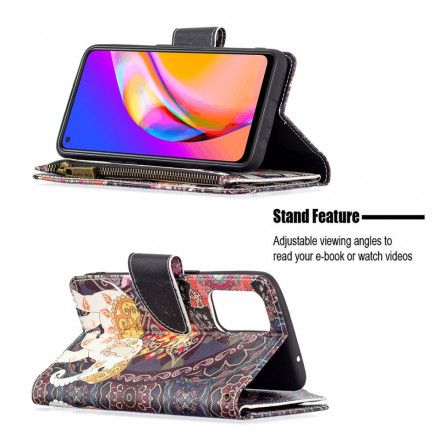 Oppo A94 5G Elephant Zip Pocket Case