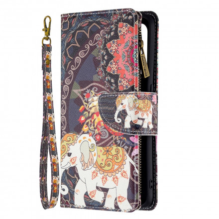 Oppo A94 5G Elephant Zip Pocket Case