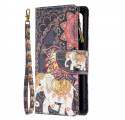 Oppo A94 5G Elephant Zip Pocket Case