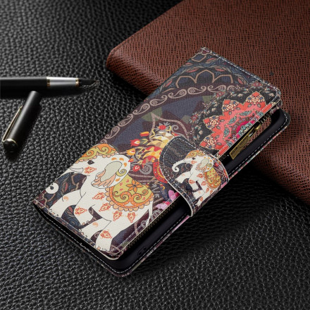 Oppo A94 5G Elephant Zip Pocket Case