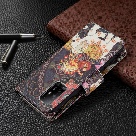 Oppo A94 5G Elephant Zip Pocket Case