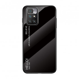 Xiaomi Redmi 10 Cover Hello karkaistu lasi