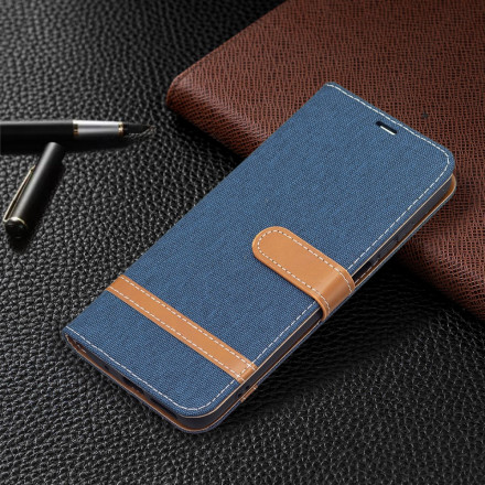 Xiaomi Redmi 10 Kangas ja nahka Effect hihna tapauksessa Xiaomi Redmi 10 Kangas ja nahka Effect hihna tapauksessa