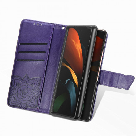 Samsung Galaxy Z Fold 3 5G Butterfly Design Kotelo hihnalla