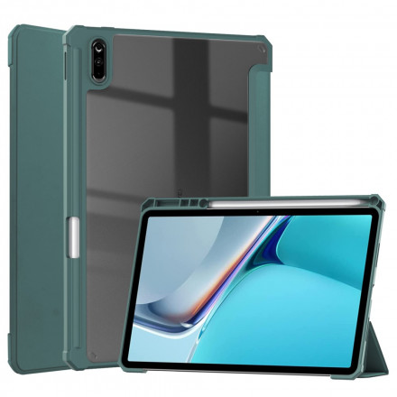 Smart Case Huawei MatePad 11 (2021) keinonahka ja läpinäkyvä takapuoli