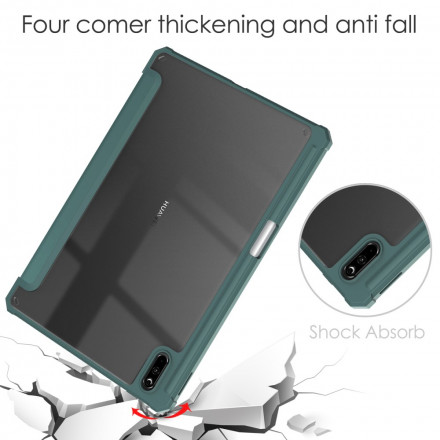 Smart Case Huawei MatePad 11 (2021) keinonahka ja läpinäkyvä takapuoli