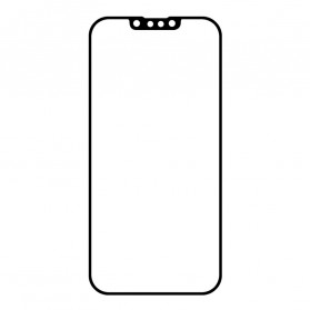 Musta Contour karkaistu lasi näytönsuoja iPhone 13 / 13 Pro