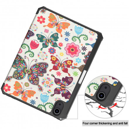 Smart Case iPad Mini 6 (2021) Stylus Case Vintage kukkia