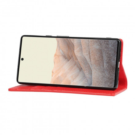 Flip Cover Google Pixel 6 Nahka Aito Lychee hihna