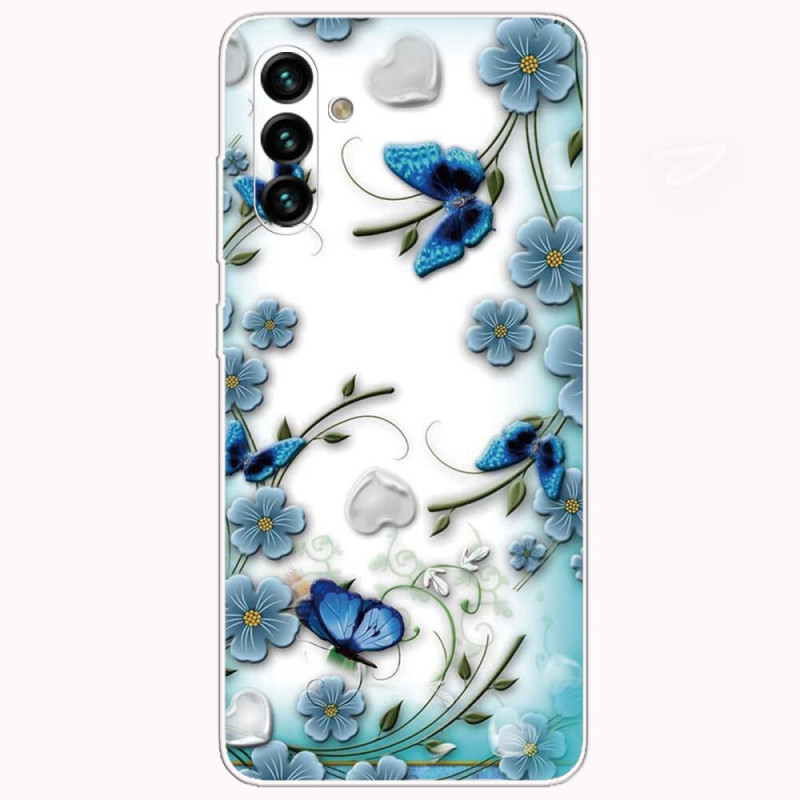 Samsung Galaxy A13 5G / A04s Suojakuori
 Rja
ro perhosia ja kukkia