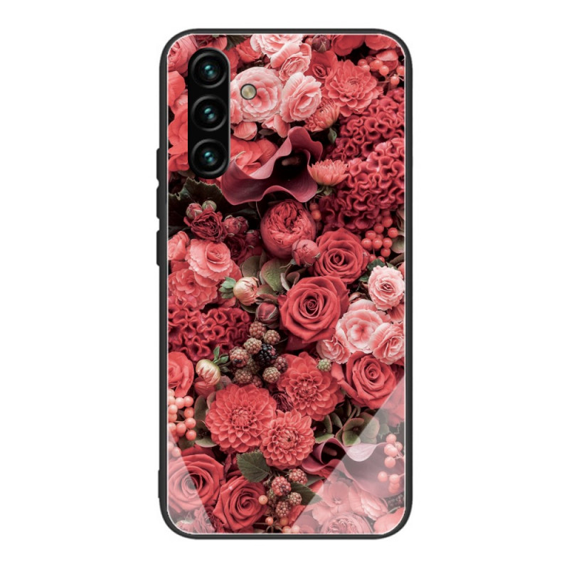 Samsung Galaxy A13 5G / A04s Kovakantinen vaaleanpunaisja
 kukat