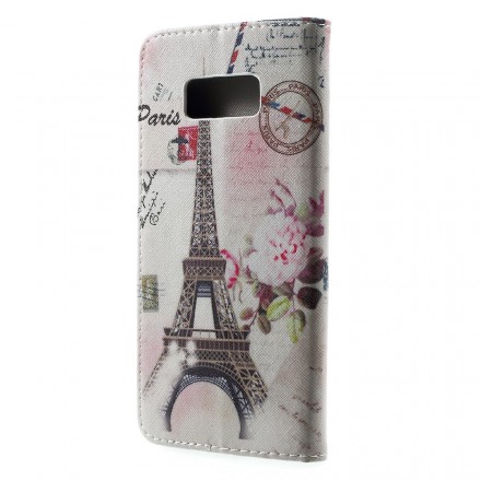 Samsung Galaxy S8 Plus Eiffel Retro kotelo