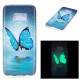 Samsung Galaxy S8 Perhonen Case Sininen fluoresoiva