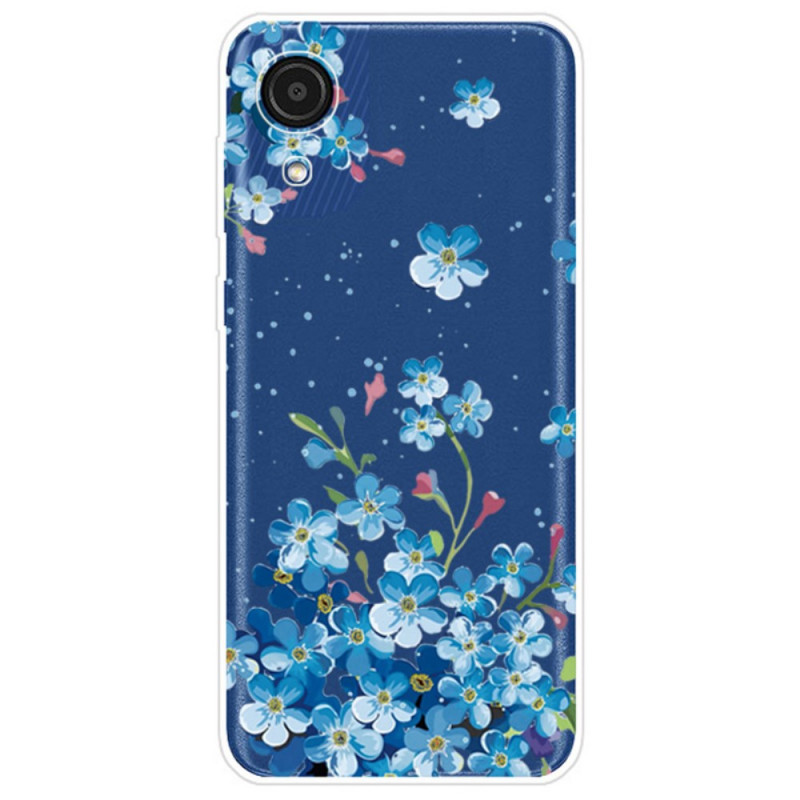 Samsung Galaxy A03 Core sininen kukka suojakotelo
