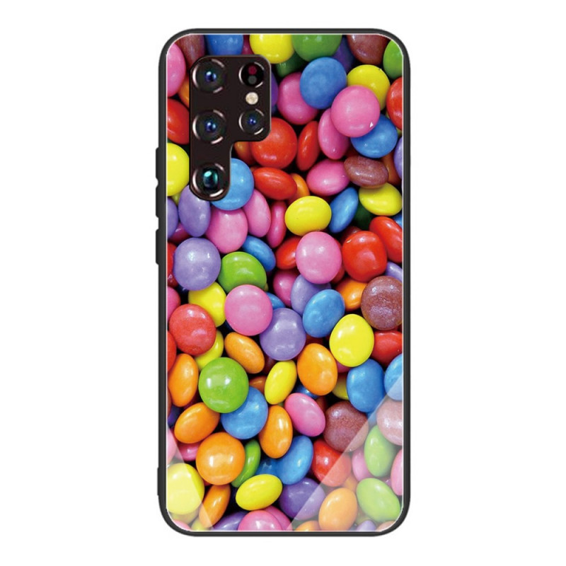 Samsung Galaxy S22 Ultra 5G Kova kansi Candy lasi suojakotelo
