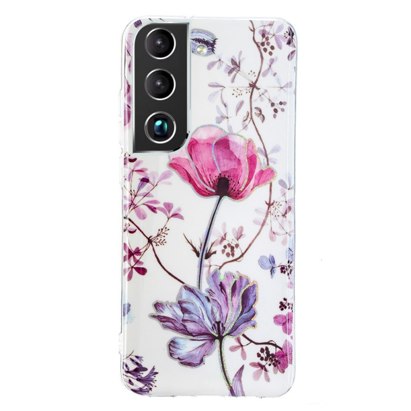 Samsung Galaxy S22 Plus 5G suojakotelo
 marmoroitu kukkia