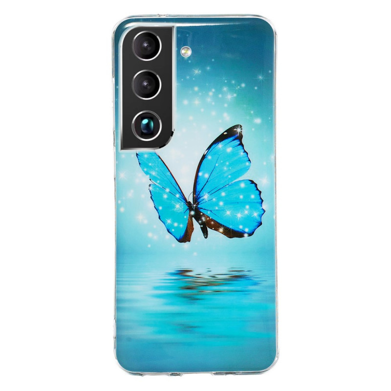 Samsung Galaxy S22 Plus 5G suojakotelo
 fluoresoiva sininen perhosja
