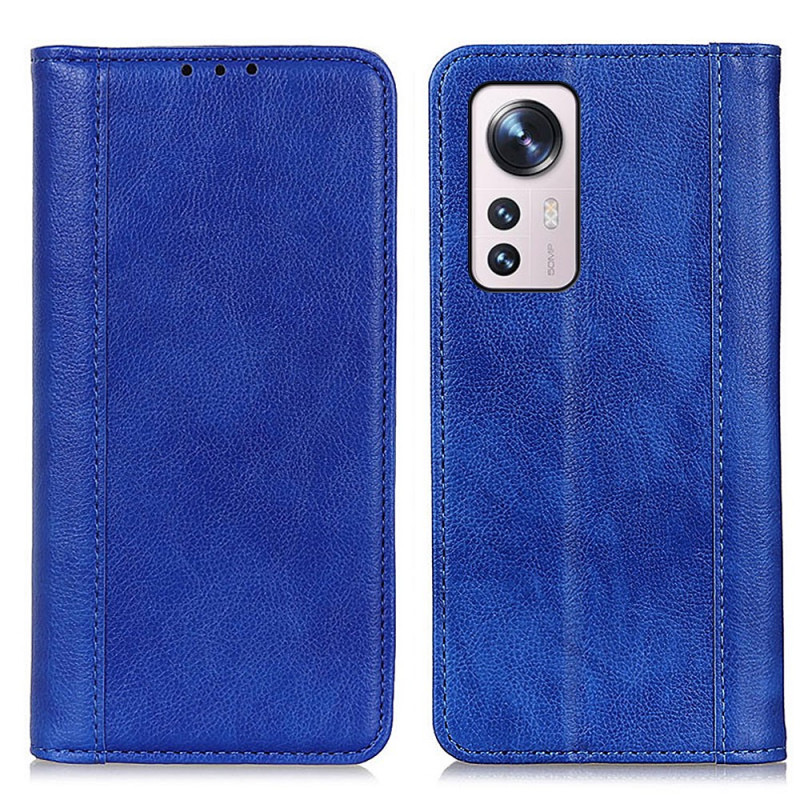 Flip Cover Xiaomi 12 Pro värillinen versio Split Nahka