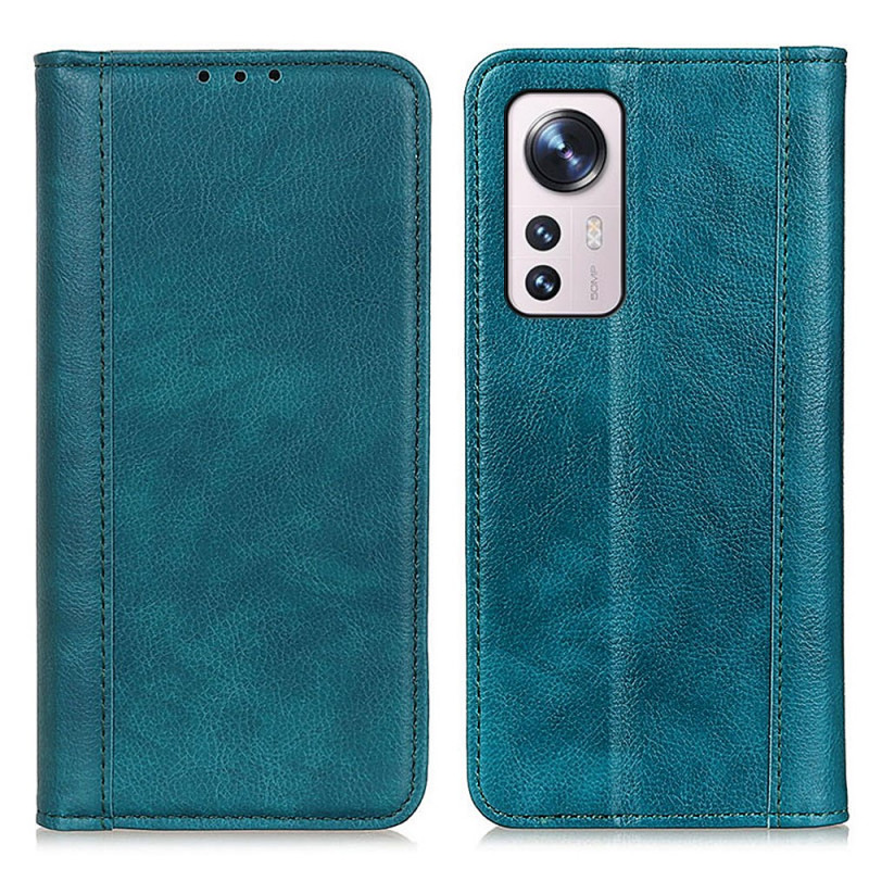 Flip Cover Xiaomi 12 Pro värillinen versio Split Nahka