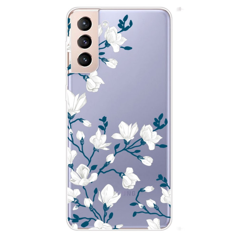 Samsung Galaxy S22 5G Kirkas suojakuori
 Valkoisja
 kukat